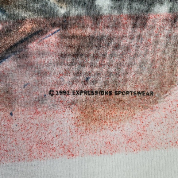 Vintage Rodeo Cowboy Shirt Size Large Single Stitch Made In USA Cattle AOP 90s - Picture 4 of 9